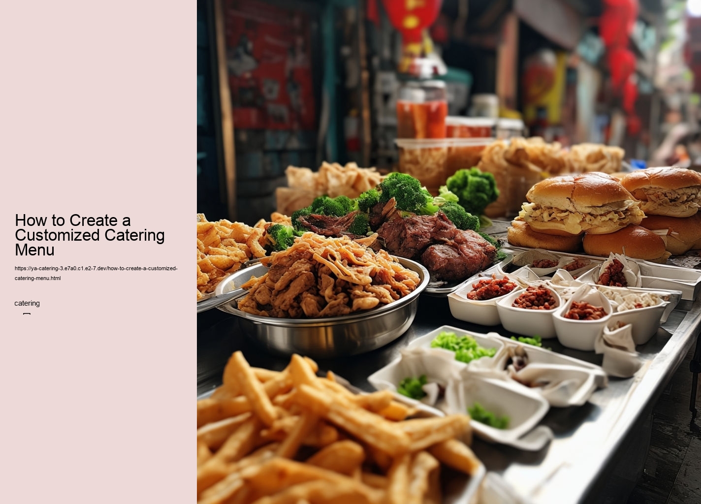 How to Create a Customized Catering Menu